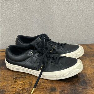 Black Leather Converse